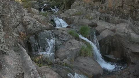 Devil's Waterfall in Extremadura, Spain. River and cascade. Stock Footage 133895963