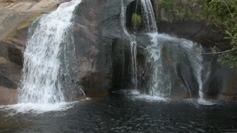 Devil's Waterfall in Extremadura, Spain. River and cascade. Stock Footage 133896074
