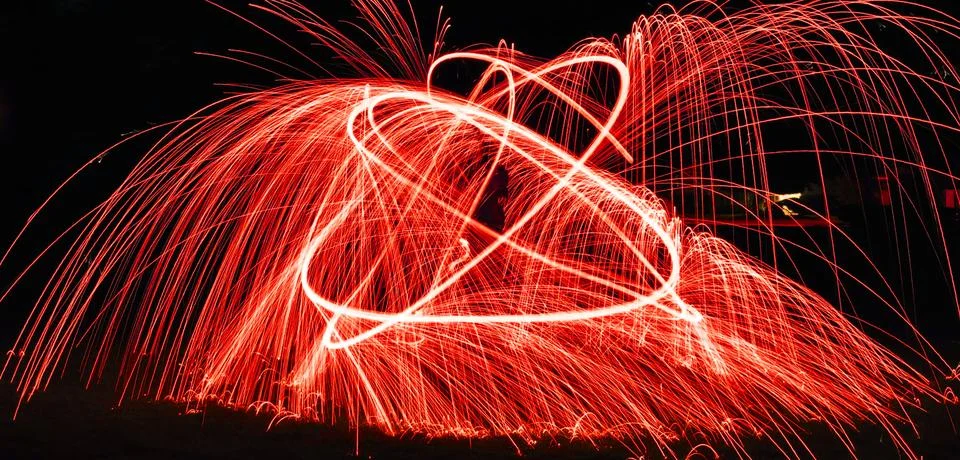 Devils Whip abstract fire Stock Photos