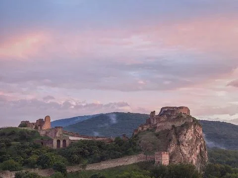 Devin Castle on Danube river. Devin, borough of Bratislava, capital of Slovak 写真素材