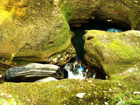 Devi's Fall at pokhora in Nepal, a great tourist spot. Foto stock