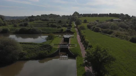 Devizes Locks Stock Footage 169649158