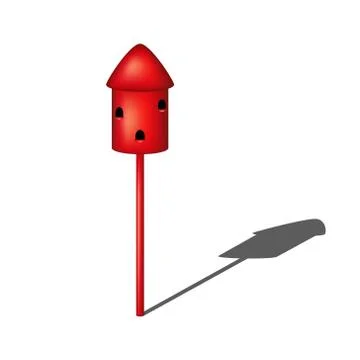 Devocote in red design with shadow Stock Illustration
