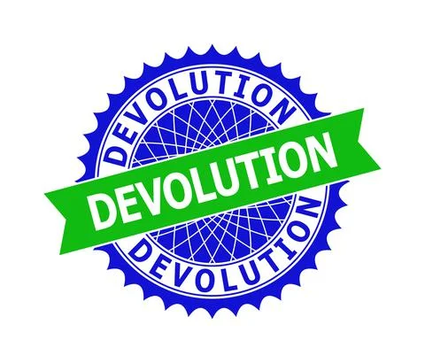 DEVOLUTION Bicolor Clean Rosette Template for Seals Stock Illustration