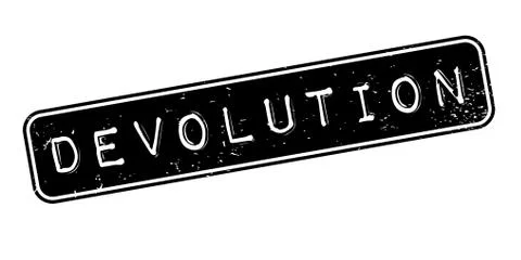 Devolution rubber stamp Stock Illustration