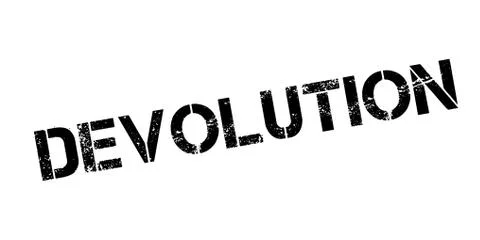 Devolution rubber stamp Illustrazione stock