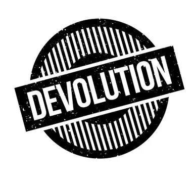 Devolution rubber stamp Illustrazione stock