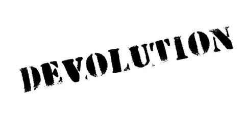 Devolution rubber stamp Stock Illustration