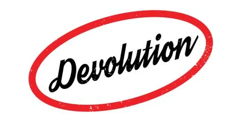 Devolution rubber stamp Illustrazione stock