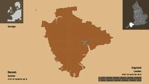 Devon, administrative county of England. Previews. Pattern Ilustración de archivo