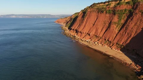 Devon Cliff Timeline Stock Footage 111853813