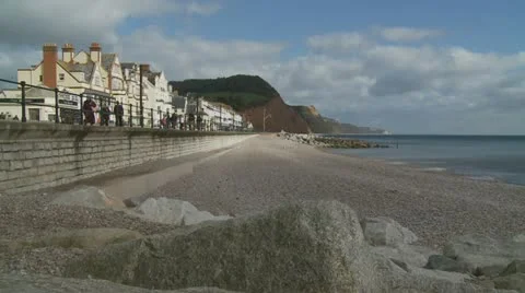 Devon coast, light changing Stock Footage 10818591
