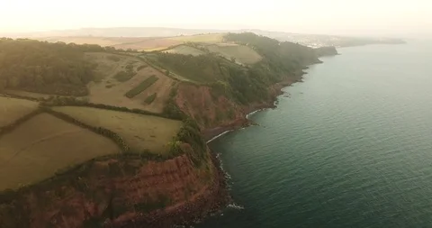 Devon Coastline - Drone - 4K Stock Footage 98180800