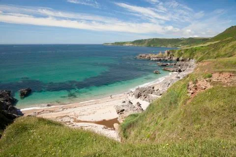 Devon coastline in summer Stock Photos