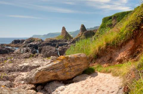 Devon coastline in summer Stock Photos