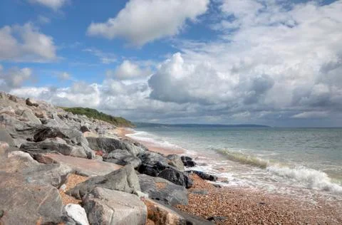 Devon coastline in summer Stock Photos