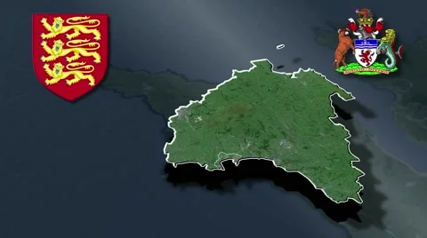 Devon with Coat of arms animation map Stock Footage 54720134