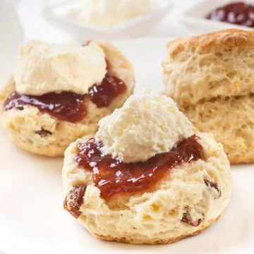 Devon cream tea Stock Photos