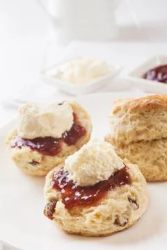 Devon cream tea Stock Photos