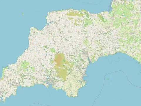 Devon, England - Great Britain. Open Street Map Stock Illustration