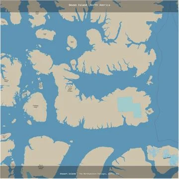Devon Island, Canada, cropped to square. Topo standard Illustrazione stock