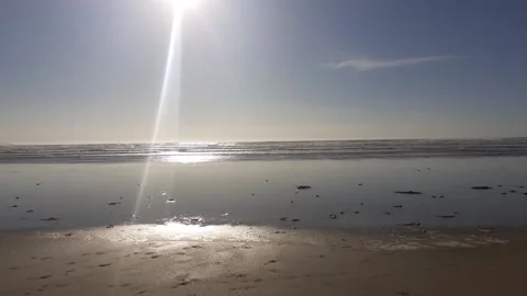 Devon Sunny Beach Stock Footage 156070878