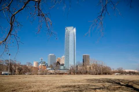 Devon Tower Downtown Oklahoma City Stockfoto's