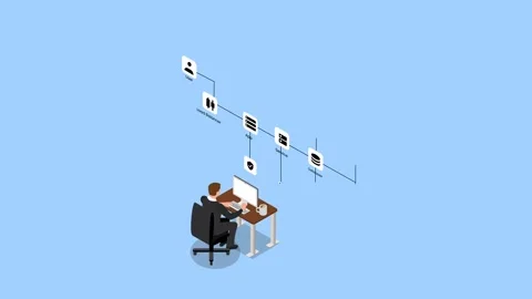 DevOps and Site Reliability Engineering (SRE) Cloud Architecture Concept 3d.. Video stock 337943130