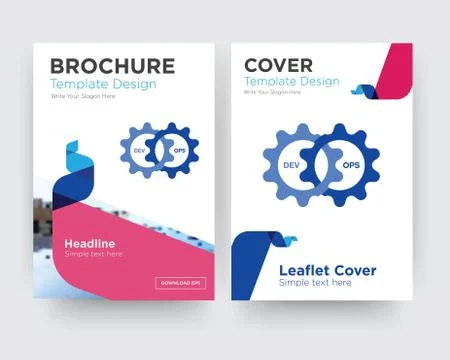 Devops brochure flyer design template 無料イラスト素材