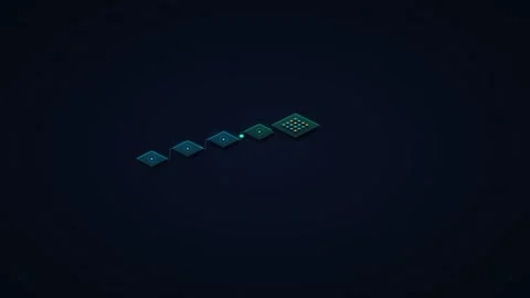 DevOps CI CD Pipeline Automation Isometric Topology Stock Footage 345039915
