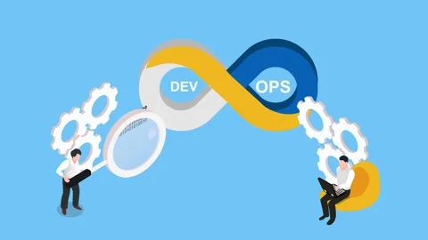 DevOps Concept: Collaboration Between Development and Operations with Conti.. 스톡 동영상 302533507