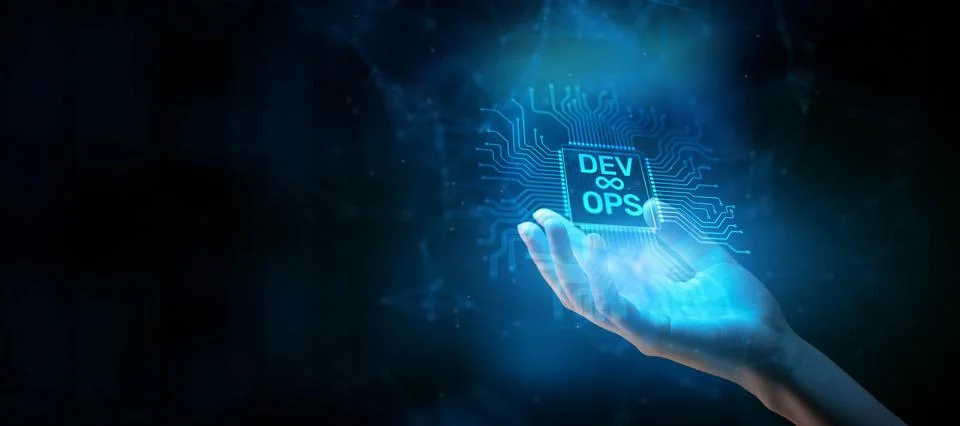 DevOps Concept: Integrating Development and Operations for Efficient Software Stock Photos
