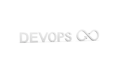 DEVOPS concept white background 3d render illustration Stock Illustration
