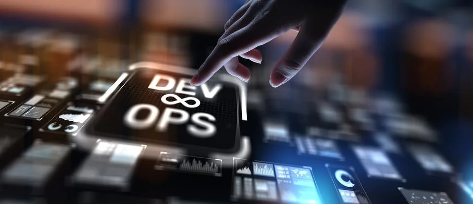 DevOps Development and Operations Integration for Efficient Delivery, proje.. Stock Photos