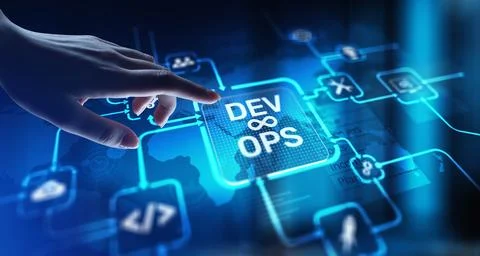 DevOps Development and Operations Integration for Efficient Delivery, project Stock Photos