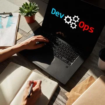 DevOps - development cycles of Automation and monitoring at all steps of Stock Photos