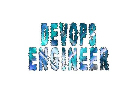 Devops engineer, Banner, Poster and Sticker Illustrazione stock
