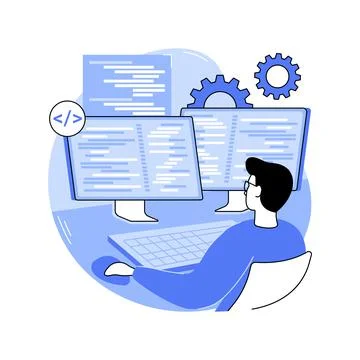 DevOps engineering isolated cartoon vector illustrations. Stock Illustration