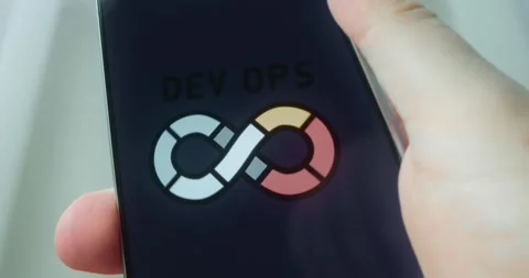 DevOps icon, programming and engineering concept, presentation Stock Footage 313443483