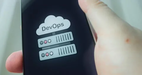 DevOps icon, software development concept, presentation Stock Footage 313443452
