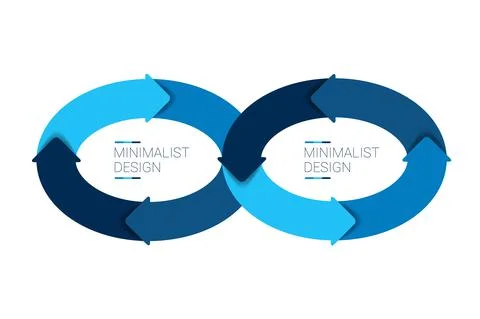 Devops, infinity infographic. 2 step options template, scheme, diagram, chart イラスト素材