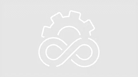 Devops infinity white line animation Stock Footage 346719008