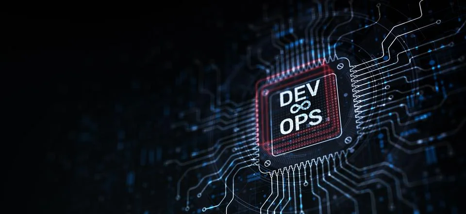 DevOps Integrating Development and Operations for Efficient Software Delivery Stock Illustration