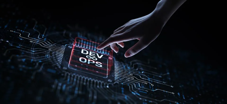 DevOps Integrating Development and Operations for Efficient Software Delivery Stock Photos