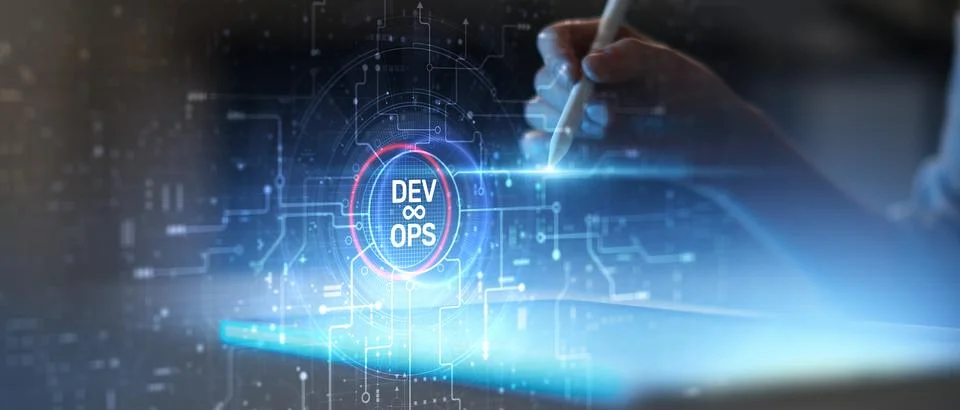 DevOps Integration and Continuous Deployment Technology Illustrated on Futuri Stock Photos