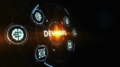 DevOps Methodology Development Operations agil programming technology concept Stock Footage 189991325