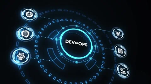 DevOps Methodology Development Operations agil programming technology concept Stock Footage 196742213