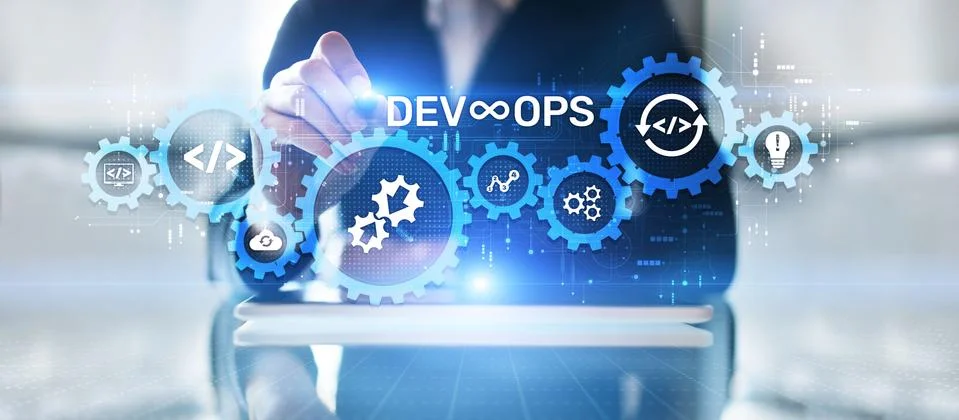 DevOps Methodology Development Operations agil programming technology concept. Stock Photos