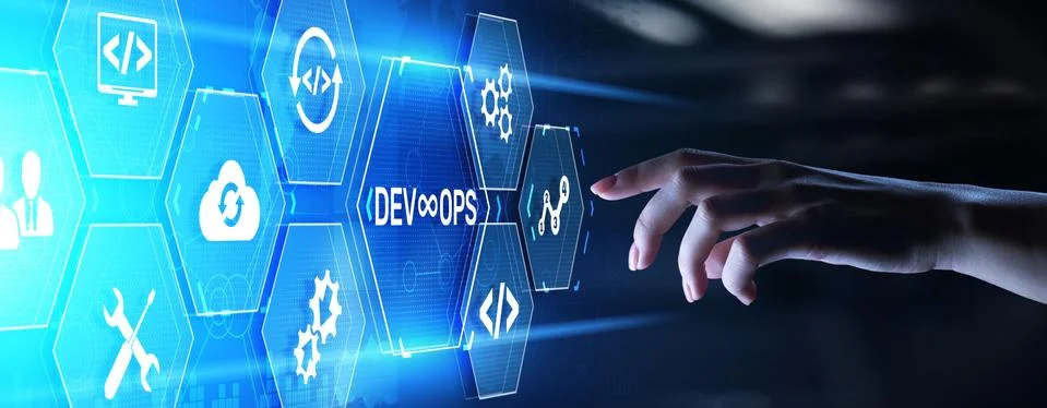 DevOps Methodology Development Operations agil programming technology concept Stock Photos