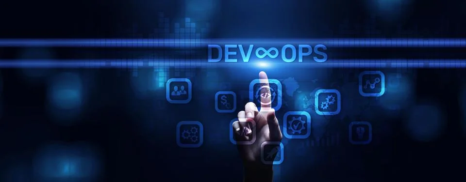 DevOps Methodology Development Operations agil programming technology concept Stock Photos